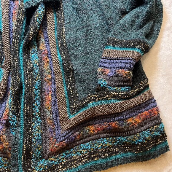 Curio New York Women's Open Front Cardigan Size Small Boho Art to Wear Soft‎ - Picture 4 of 10